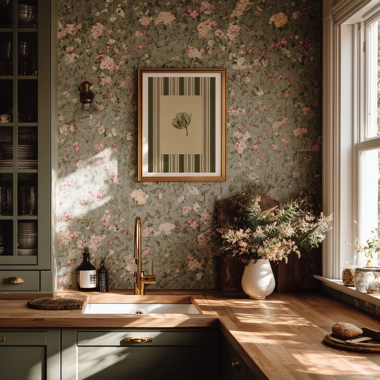 Beige retro cottagecore tulip flower large linocut prints sage green color striped printable wall art living room dining room decor grandmother present self gift digital poster rustic linogravure vintage lino relief texture Monochrome master bedroom home office godmother botanical floral lino earth tone grand millennial hallway mom antique illustration plant lover chateaucore hostess downloadable nature instant download housewarming kitchen laundry farmhouse mother sister wife women girlfriend kitchen