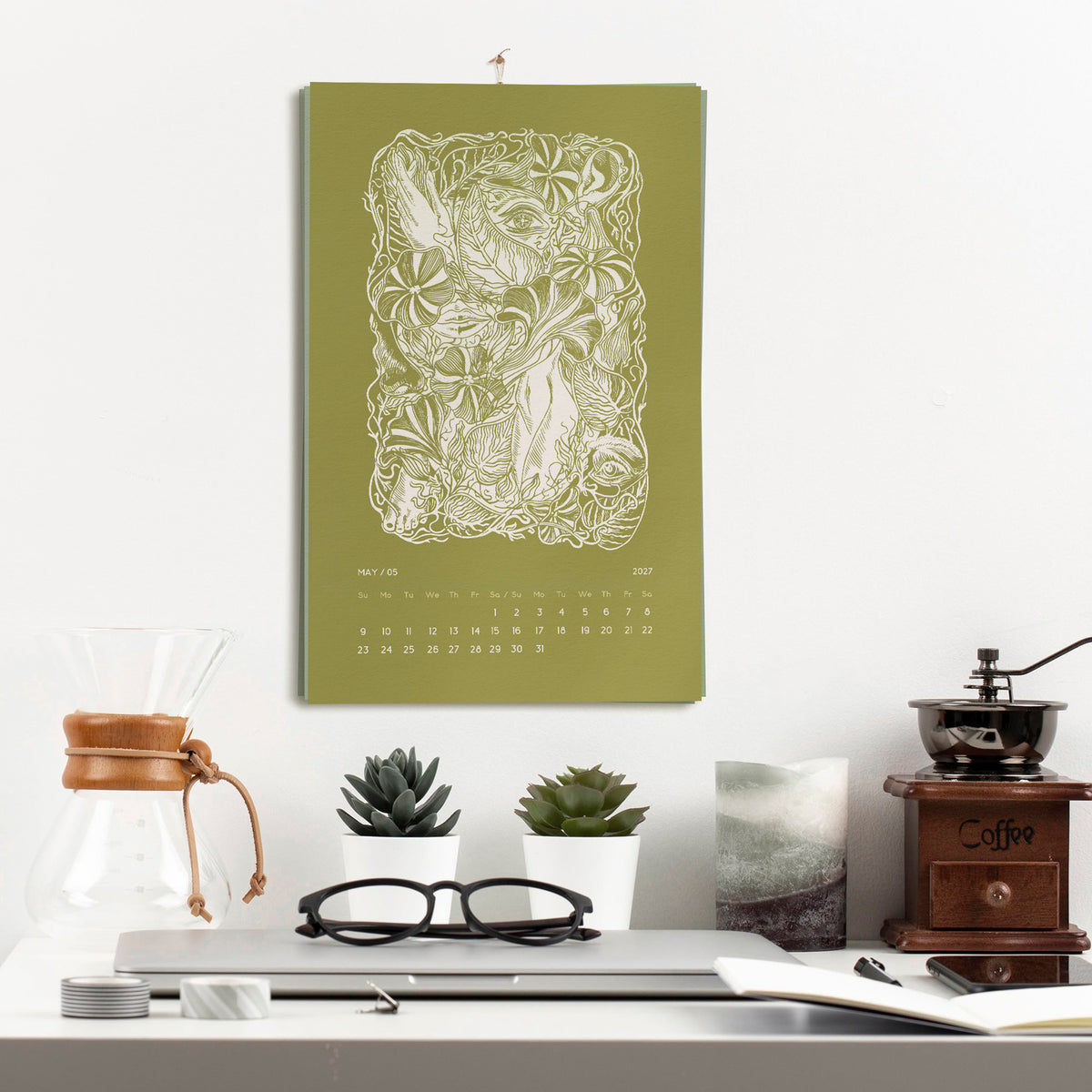 trendy 2027 palette  meadowland green printable botanical flowers monthly calendar 11x17in linocut prints illustrated calendar living room wall art home office decor new year gift INSTANT DOWNLOAD 
sister birthday gift, boyfriend gift, couple gift, Thankful Wall Decor, best friend gift, girlfriend gift, sister gift, big sister gift, daughter gift, best man gift, wife gift, brother gift