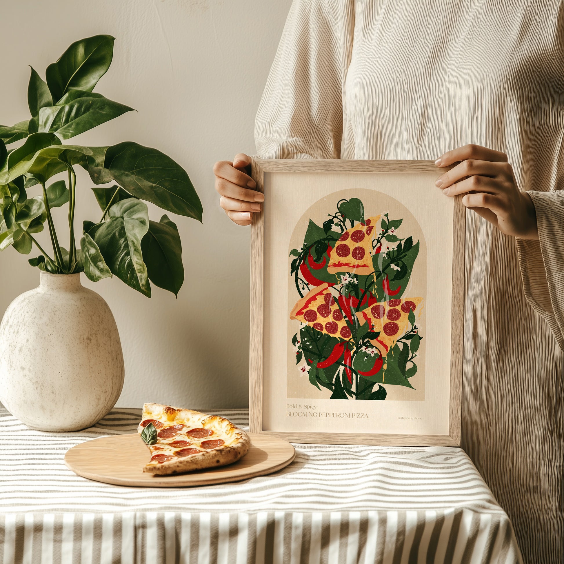 Green Maximalist Pepperoni Pizza Chili Pepper Plant Printable Wall Art Modern Kitchen Pantry Decor Floral Fast Food Prints Digital Poster
 illustration printable wall art, digital poster, nature, rustic, floral, heirloom gift, flower, plant, leaf, leaves, digital download, toddler reading nook, digital product, downloadable art, extra large wall art, bright wall hanging, mens game room, window nook, unique wall art, fine art prints, cabin, botanical floral, easter gift, law school graduation gift, 16th
