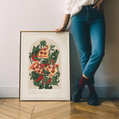 dark green color maximalist prints peperroni pizza blooming chili pepper plant lover gift printable wall art modern kitchen pantry decor floral fast food mom present digital poster american food italian cuisine plant lover gift dining funny vintage retro nature aesthetic beige hostess dish large illustration downloadable farmhouse bedroom living dorm laundry home office mother grandmother godmother sister girlfriend boyfriend husband brother hallway breakfast nook man cave father day garage