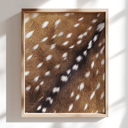 Trendy spotted deer fur animal pattern photography printable wall art fireplace decor