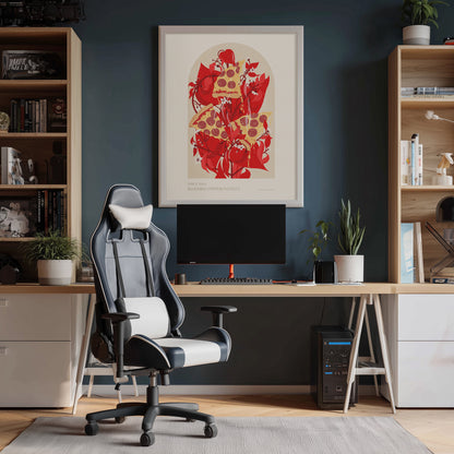 Maximalist Pepperoni Pizza Blooming Chili Pepper Plant Printable Wall Art Botanical Prints Modern Kitchen Decor Fast Food Digital Poster bold and spicy 
housewarming gift, teacher appreciation gift, 40th birthday gift, thinking of you gift, guest bedroom, new job gift, reading nook, gift for her friend, retro dining area, powder room, kids playroom, creative studio, workspace, study room, girlfriend gift, gift for boyfriend, gift for her friend, teen room wall decor, anniversary gift, teacher