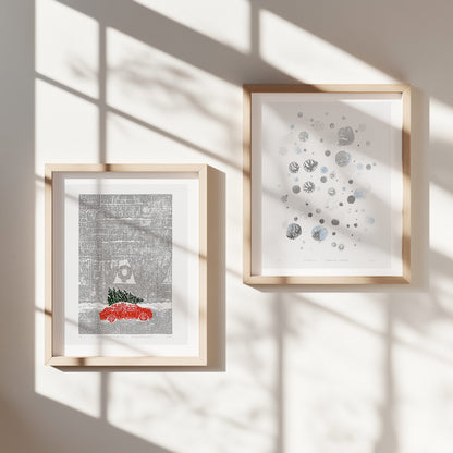 Retro Winter Gallery Wall Set 2 Christmas Tree Red Car Snowy Cityscape Printable Wall Art Snowflakes Monotype Linocut Prints Digital Poster
wall hanging, Vintage art, unique wall art, trendy wall art, downloadable art, teacher appreciation gift, sister in law gift, shelf decor, self gift, creative workspace, rustic, Retro, retirement gift, contemporary, scandinavian, digital download, realtor closing gift, Woodland fairytale, plant lover gift, neutral earth tones, illustration, office wall decor, bedroom