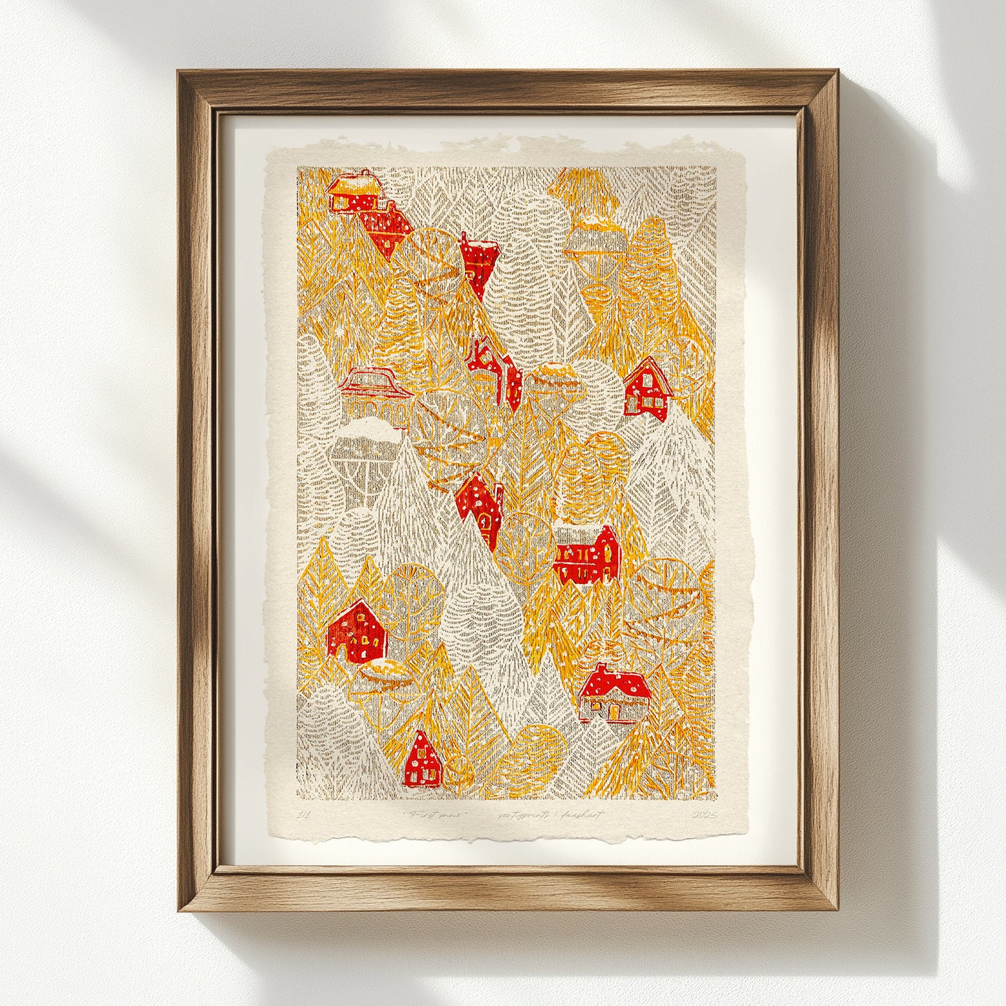 retro lovers present first snow red house printable wall art large linocut prints warm earth tones farm christmas dining room funny kids decor magical forest rustic village hallway digital poster linogravure download Yellow gray funny autumn bedroom instant download holiday season foraged self gift affordable lino download nature thank you mom aesthetic home office housewarming new downloadable hanging moody kitchen dorm laundry mom mother grandmother sister wife women farm hostess girlfriend