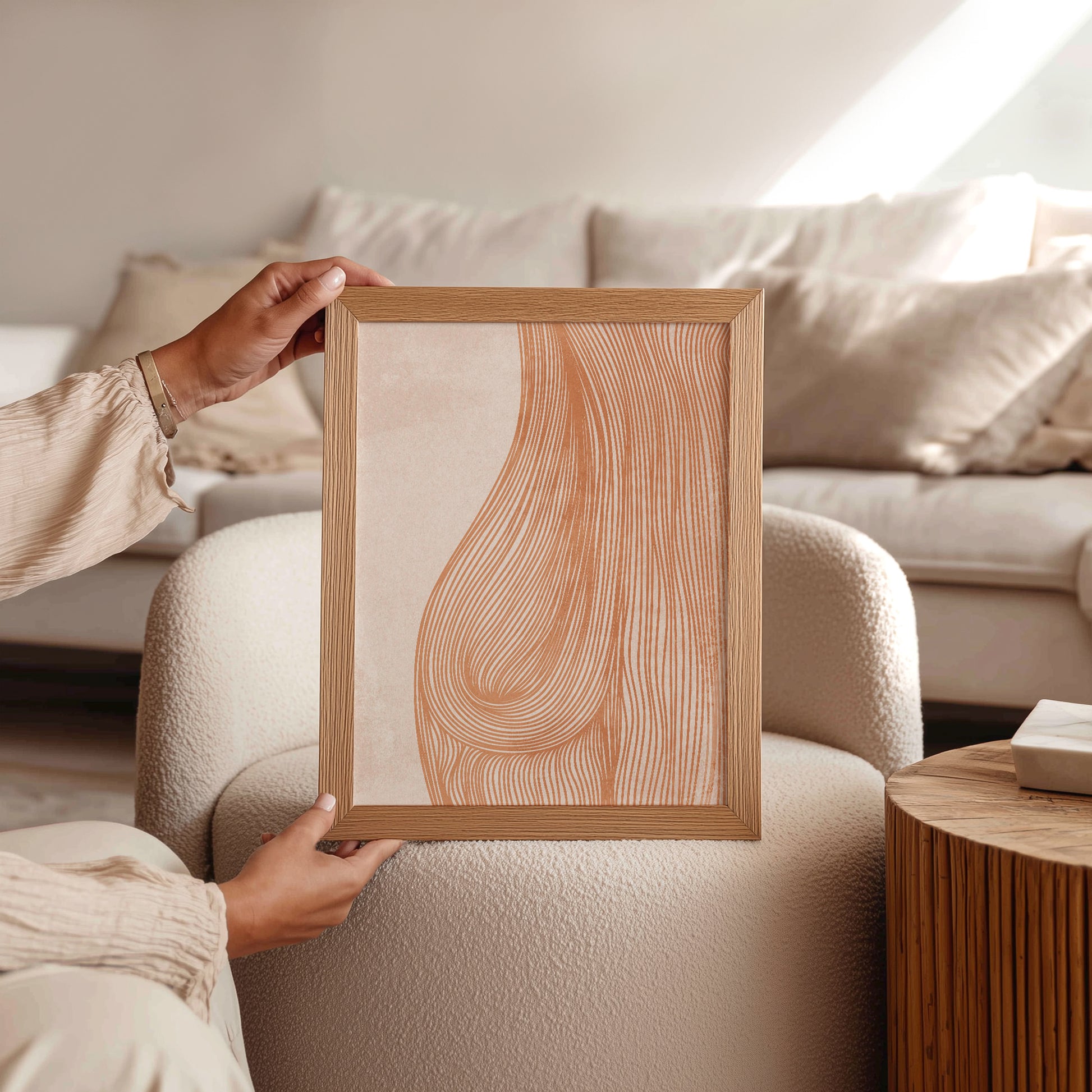 Beige terracotta color contemporary lines relaxing abstract female woman prints printable wall art calming aesthetic master bedroom bathroom spa feminine self gift digital poster man cave decor wife gift ideas neutral warm earth tones monochrome minimalist for girlfriend mid century modern downloadable geometric boho dorm laundry mens living classical abstraction hostess mother feminist grandmother above bed new home housewarming shelf heirloom sister long distance staircase large hallway