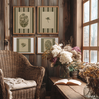 Retro Cottagecore Sage Green Daffodil Flowers Linocut Prints Floral Striped Printable Wall Grand Millennial Art Bedroom Decor Digital Poster Reading window nook 
 long distance gift, living room wall art, Living room wall art, wall hanging, laundry room decor, kitchen wall art, woodland illustration, Christmas gift ideas, monoprints, Housewarming gift, Thanksgiving, Monochrome earth tone palette, hostess gift, downloadable, neutral earth tones, hallway wall decor, wellness, home gift unique