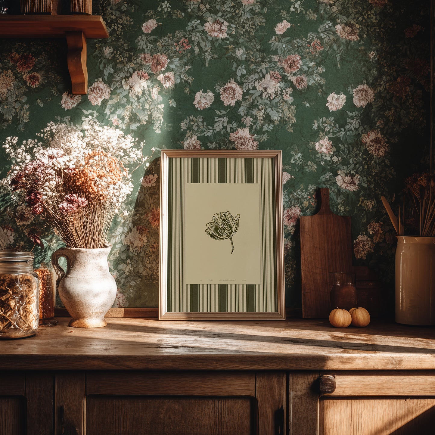 Beige retro cottagecore tulip flower large linocut prints sage green color striped printable wall art living room dining room decor grandmother present self gift digital poster rustic linogravure vintage lino relief texture Monochrome master bedroom home office godmother botanical floral lino earth tone grand millennial hallway mom antique illustration plant lover chateaucore hostess downloadable nature instant download housewarming kitchen laundry farmhouse mother sister wife women girlfriend