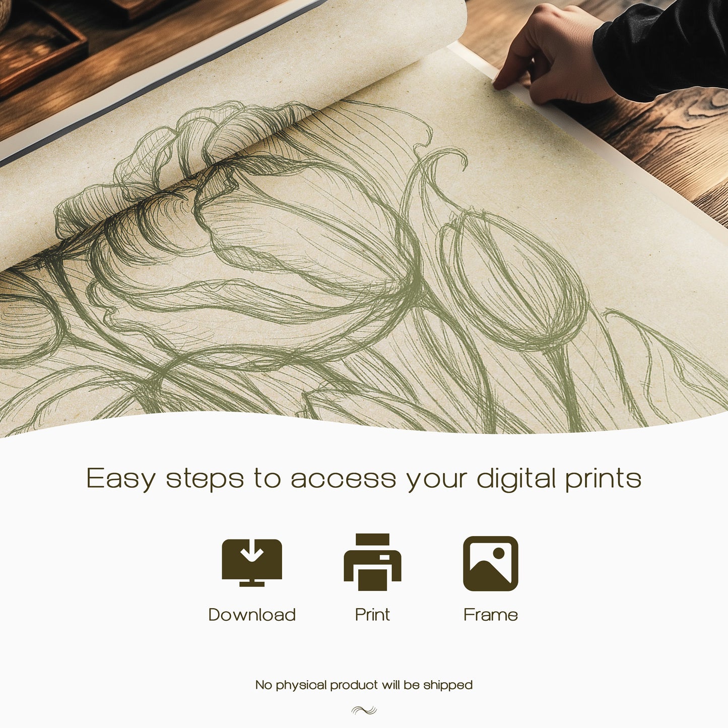 Printable blue mini fish Linocut and monotype prints