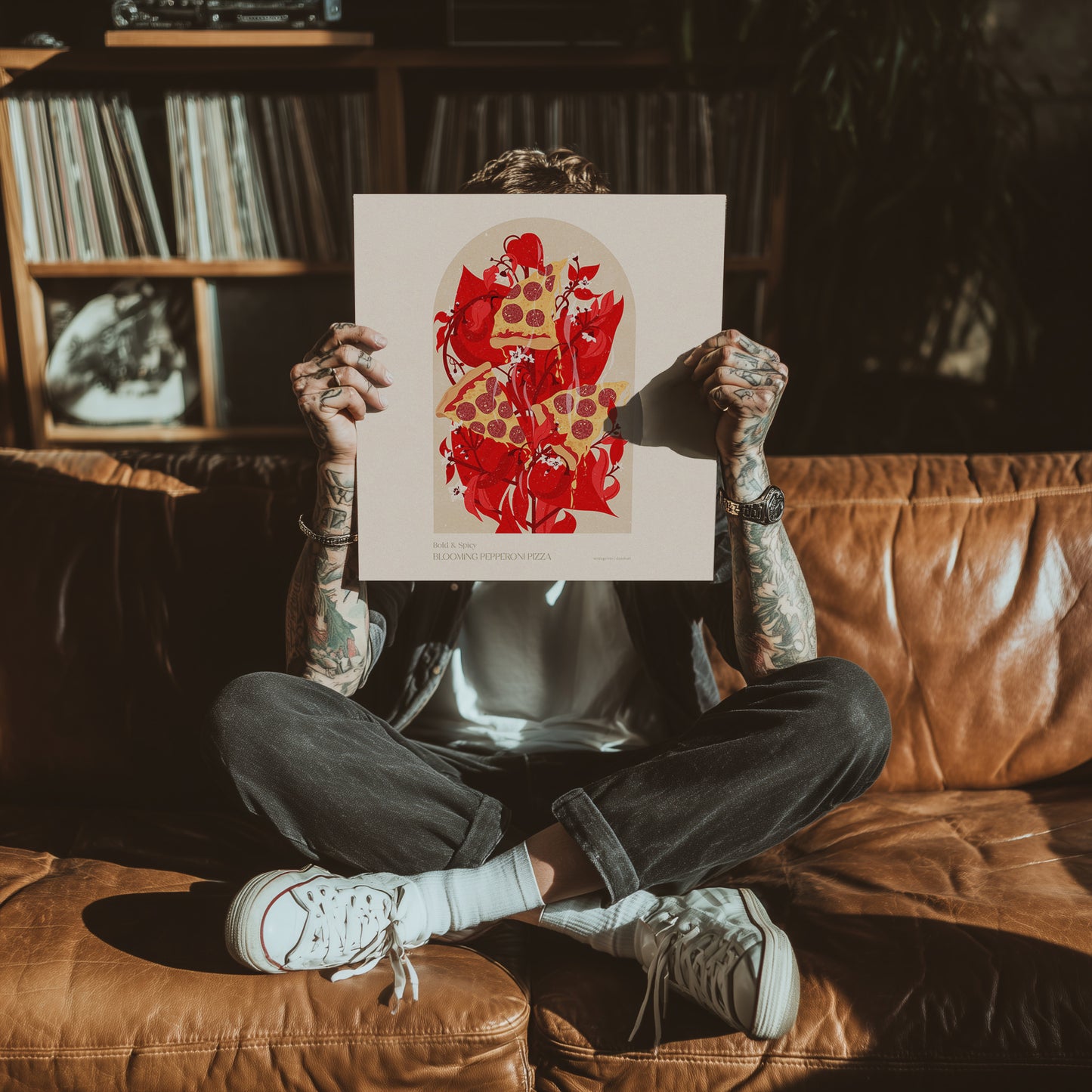 Maximalist Pepperoni Pizza Blooming Chili Pepper Plant Printable Wall Art Botanical Prints Modern Kitchen Decor Fast Food Digital Poster bold and spicy 
 modern kitchen art, dining room decor, botanical poster, cottagecore, rustic, foyer, farmhouse, farm bathroom prints, living room wall art, oversized, 21st birthday gift for him, bedside, large dish poster, birthday gift for friend, new home gift, self, new job gift, birthday gift for her, gift for best friend female, housewarming gift, thank you gift