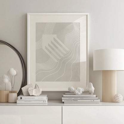 Beige gray relief white abstract minimalist geometric stairs monochrome aesthetic color year 2026 surrealistic style dancer line prints printable wall art man cave decor mid century modern digital poster nordic scandinavian soft neutral living room 
boho yoga room, 90s Aesthetic Country House Decor, bedroom, niece gift from aunt, mudroom digital product, reading nook, eclectic, new job gift, Xmas, digital poster, guest room, New home gift, new grandpa gift, zen room, large Prints, new apartment, cabin decor