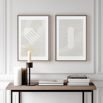 Beige gray relief white abstract minimalist geometric stairs monochrome aesthetic color year 2026 surrealistic style dancer line prints printable wall art man cave decor mid century modern digital poster nordic scandinavian soft neutral living room gallery wall set of 2 
master bedroom decor, study room, chic, gift for wife, home theater decor, housewarming gift, scandi, nature lover gift, family room wall art, man cave decor, craft room, father day gift ideas, powder room art, father day gift from daughter