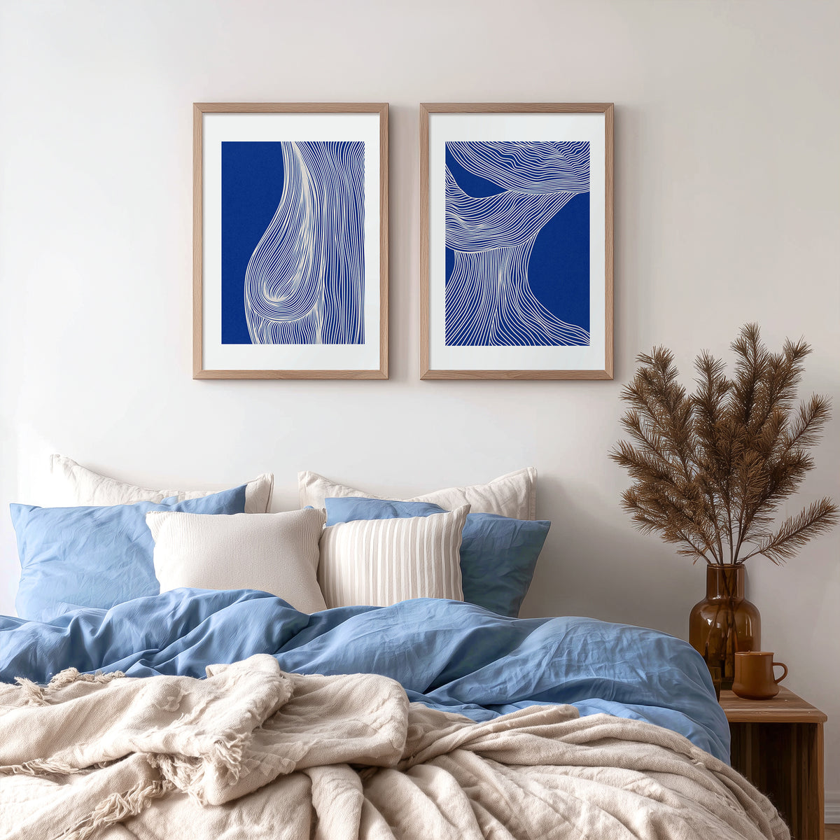 trendy 2027  cobalt blue luminous blue color relaxing abstract contemporary lines geometric woman printable wall art mid century modern above bed prints digital poster office meditation bathroom wall decor she shed gifts meditation minimalist reading nook gift apartment downloadable yoga studio instant download laundry wellness home therapist office man cave geometric organic earth tone calm zen living master bedroom entryway spa hallway staircase her sister mom mother him man mindfulness