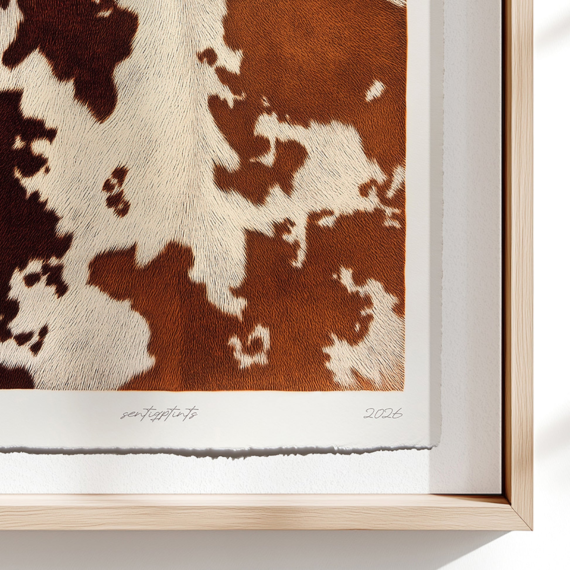 Trendy Oil Painting Cow Fur Animal Pattern Prints Recycler Paper Relief Texture Southwestern Impressionism Printable Wall Art Digital Poster 