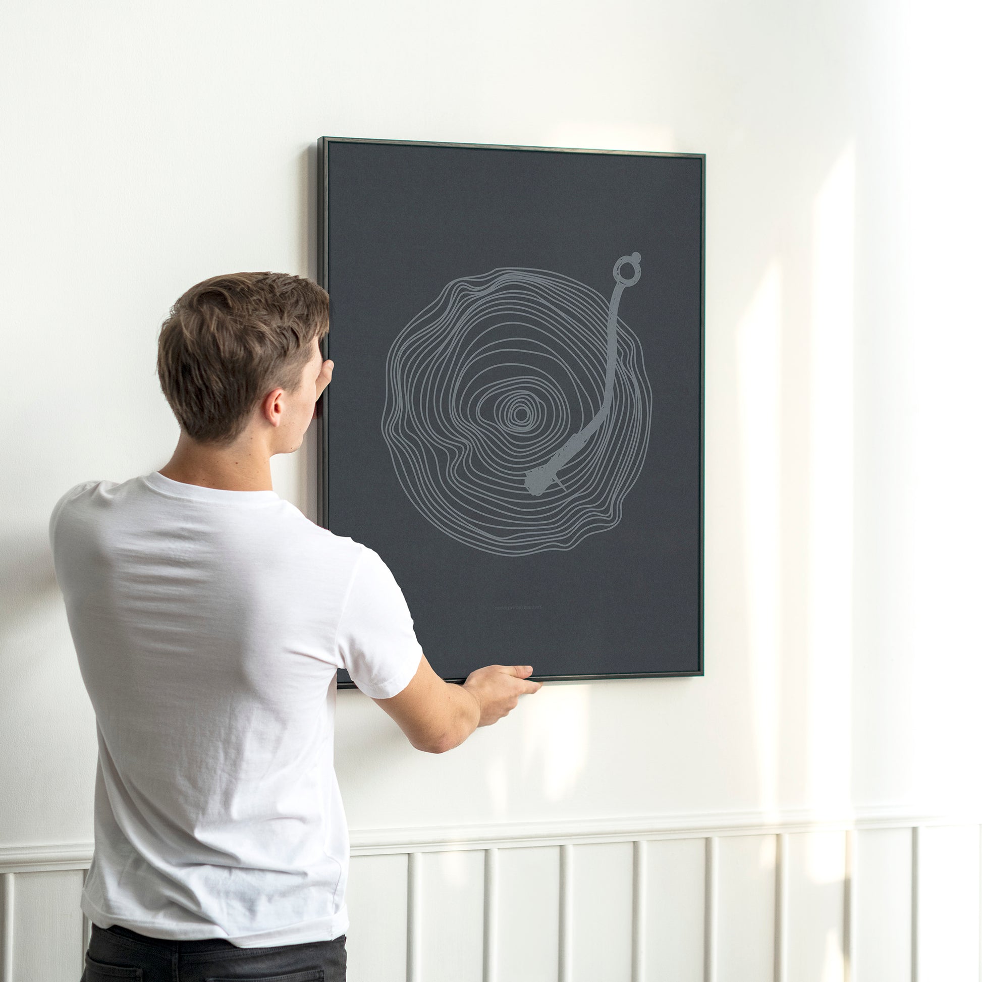 dark metalic blue mid century modern contemporary lines vinyl record prints printable wall art music room man cave decor digital poster gift him masculine decor gift teen boy room for audiophile monochrome abstract living room boyfriend collectors retro fans workspace DJs Minimalist Player audiophiles Scandinavian home office creative interiors musician girlfriend present Housewarming couple Anniversary Bedroom Neutral Minimal Soundwave downloadable instant download husband dark aesthetic