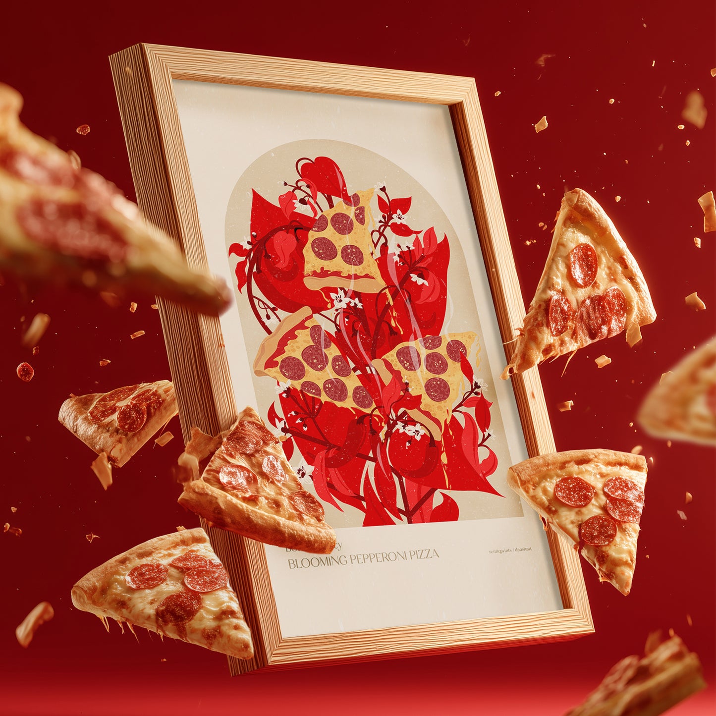 Maximalist Pepperoni Pizza Blooming Chili Pepper Plant Printable Wall Art Botanical Prints Modern Kitchen Decor Fast Food Digital Poster bold and spicy 
 window nook, unique wall art, fine art prints, cabin, botanical floral, easter gift, law school graduation gift, 16th birthday gift, contemporary art, house warming gift, great room, large prints, moody wall art, trendy wall art, aesthetic wall art, long distance gift, bedroom wall decor, media room decor, family room, entryway, employee appreciation gift