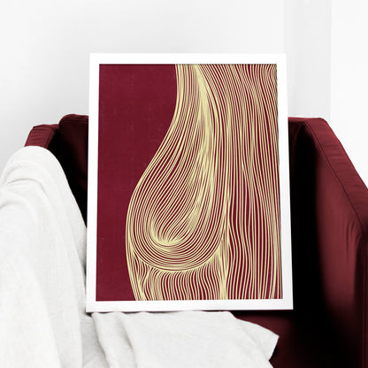 trendy 2026 palette burgundy red cherry butter yellow color relaxing abstract contemporary lines printable wall art mid century modern powder room decor above bed aesthetic prints digital poster
 mudroom for friend graduation teacher appreciation hallway gift download poster large barista girlfriend gift for boyfriend birthday for her friend staircase zen home anniversary gifthome decor boyfriend couple best friend girlfriend game room decorations big sister gift best man mindfulness wife brother gift