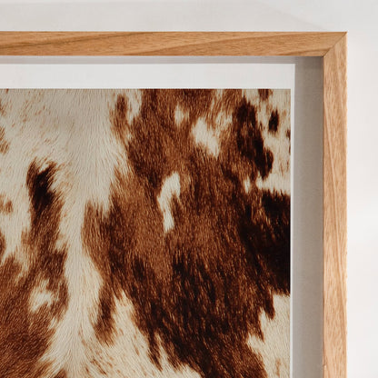 Square Trendy Cow Fur Animal Pattern Prints Printable Wall Art Western Living Ranch 90s Fashion Tan Digital Poster Gift Country Decor Fans 