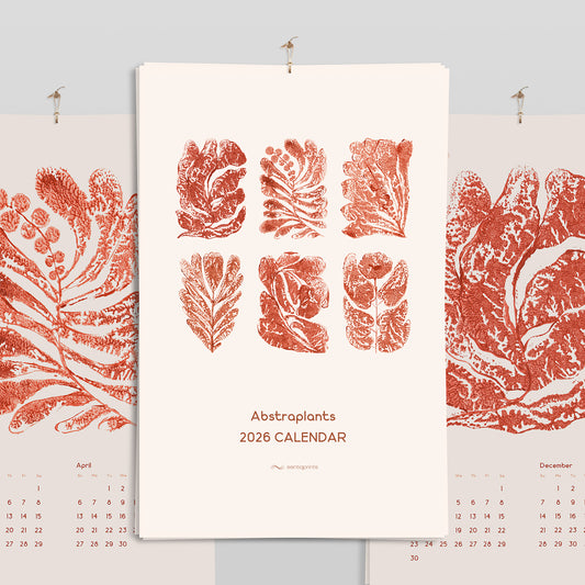 2026 wall printable calendar modern art abstract terracotta monotype flowers plant lover gift 11x17in contemporary  illustrated living room INSTANT DOWNLOAD new year gift home office decor botanical monthly floral nature lover bedroom self christmas xmas digital product modern kitchen Cottagecore large hostess vertical teacher coworker housewarming new homeowner friend home downloadable rustic hanging farmhouse mother grandmother sister wife women farm girlfriend foraged godmother for her
new year gift