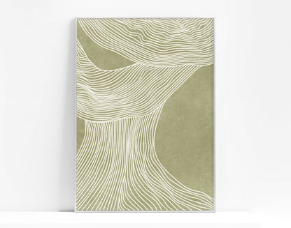 Minimalist poster	Printable wall art	Green neutral poster	Abstract lines	Trendy art prints	INSTANT DOWNLOAD	Contemporary art	Aesthetic wall art	Mid century modern	Housewarming gift	Modern decoration	Living room wall art	Bedroom wall decor