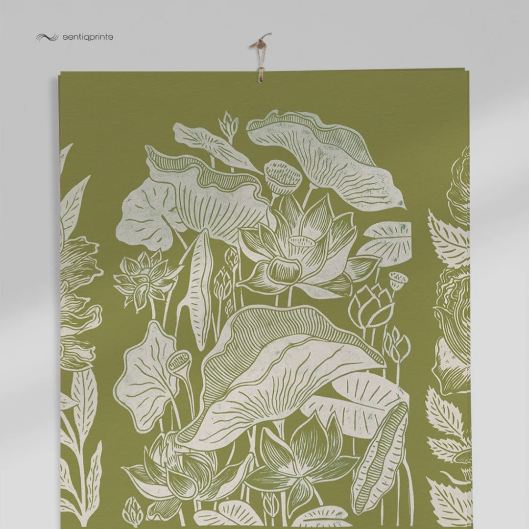 trendy 2027 palette  meadowland green printable botanical flowers monthly calendar 11x17in linocut prints illustrated calendar living room wall art home office decor new year gift INSTANT DOWNLOAD 2027 wall calendar home office hostess gift grandmother floral lino nature lover bedroom self christmas xmas digital product modern kitchen Cottagecore vertical coworker housewarming new homeowner friend downloadable rustic hanging farmhouse mother sister wife women farm girlfriend godmother for her