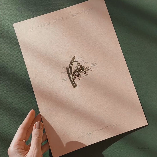 Vintage Anatomy Snowdrop Flower Linocut Print Original Wall Art Chateaucore Relief Handprint Quiet Luxury Study Decor Nature Mom Lover Gift
 natural history, vintage science, Retro artwork retirement Relief print realtor closing gift foyer wall art, Printmaking art plant lover gift original illustration original artwork one of a kind office wall decor nurse gift niece gift from aunt new mom gift new job gift great room wall decor, cozy living space art, primary bedroom art, entryway wall decor, staircase