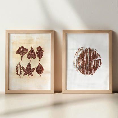 gallery wall set of 2 linocut print woodblock leaves wood slice original artwork cottagecore autumn wall art bedroom decor one of a kind farmhouse gift linogravure printmaking
Lino print, linoldruck, flower, wall hanging, unique wall art, trendy, thank you gift, boss, hand carved, teacher appreciation gift, Autumn wall art, sister in law gift,&nbsp; self gift, rustic wall art, retirement, Thankful Wall Decor, Relief print, Handmade Seasonal Decor, realtor closing gift, Printmaking art, plant lover gift