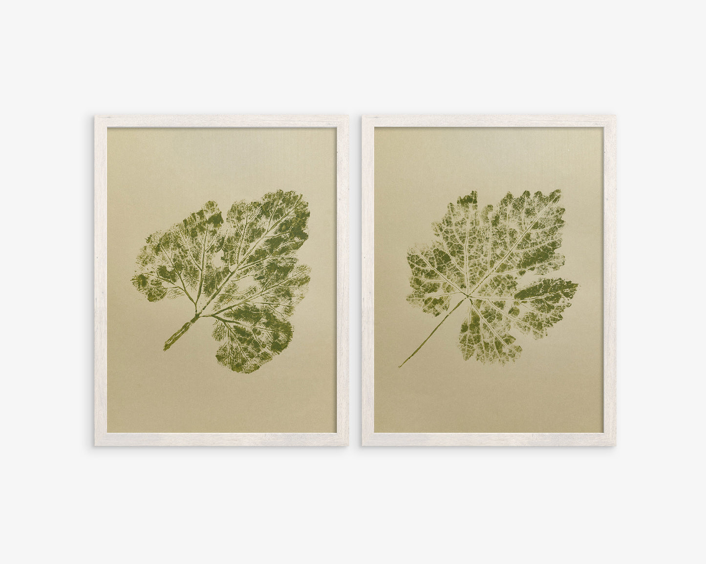 Monotype print Nature lover gift Original artwork cottagecore farm Living room kitchen Green vintage relief leaves Gallery wall set of 2 Minimalist printmaking bedroom art Foraged decor One of kind art Simple classical New first home