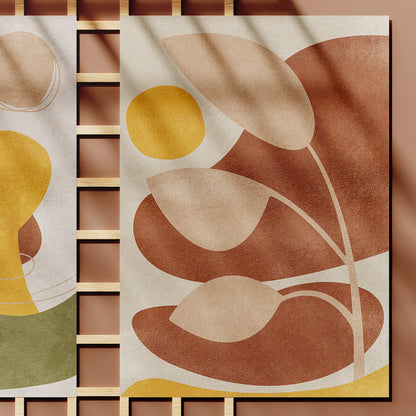 Yellow modern neutral art warm earth tones abstract prints leaves plant retro vintage terracotta color boho landscape printable wall art contemporary living room reading nook decor digital poster instant download bohemian bedroom aesthetic new beginnings gift entryway decordried home office housewarming new home gift modern downloadable hanging nature lover geometric forms large moody kitchen dining bathroom dorm laundry above bed farmhouse mom mother grandmother sister self wife women