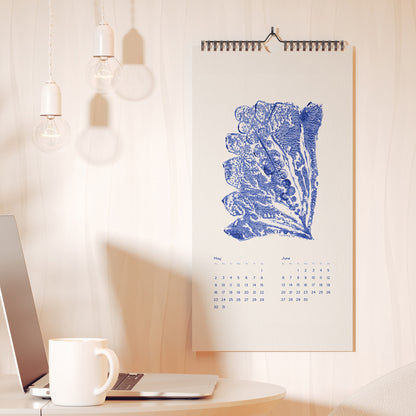 2027 wall printable calendar modern naive abstract flowers art luminous blue color monotype prints plant lover gift 11x17 in illustrated calendar home office decor xmas gift ideas INSTANT DOWNLOAD cobalt blue color living room workspace new year gift contemporary monthly nature lover bedroom self christmas digital product modern kitchen hostess vertical teacher coworker housewarming friend downloadable rustic hanging mother grandmother sister wife women farm girlfriend godmother for her