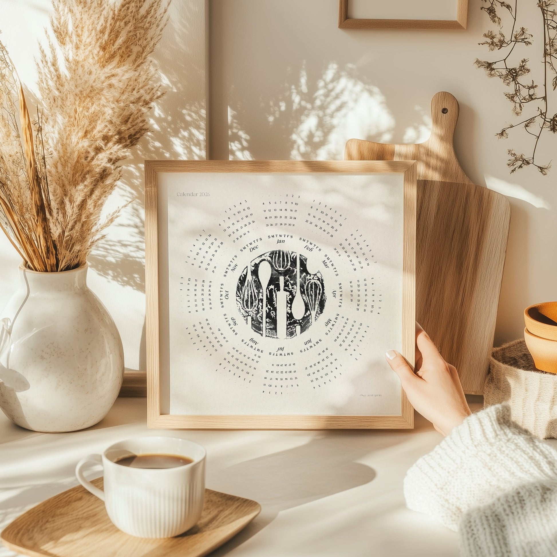 Vintage 2026 Printable Yearly Calendar Cooking Utensils Monotype Prints Kitchen Wall Art Decor Chef Baking Lover Gift Digital Square large Poster instant download 
gift for best friend female, nurse gift, retirement gift, teacher retirement gift, going away gift for coworker, employee appreciation gift, thoughtful teacher gift, pass the gift game, realtor closing gift, fathers day gift, grandpa gift, new dad gift, Say Thanks, sister birthday gift, boyfriend gift, couple gift, Thankful Wall Decor