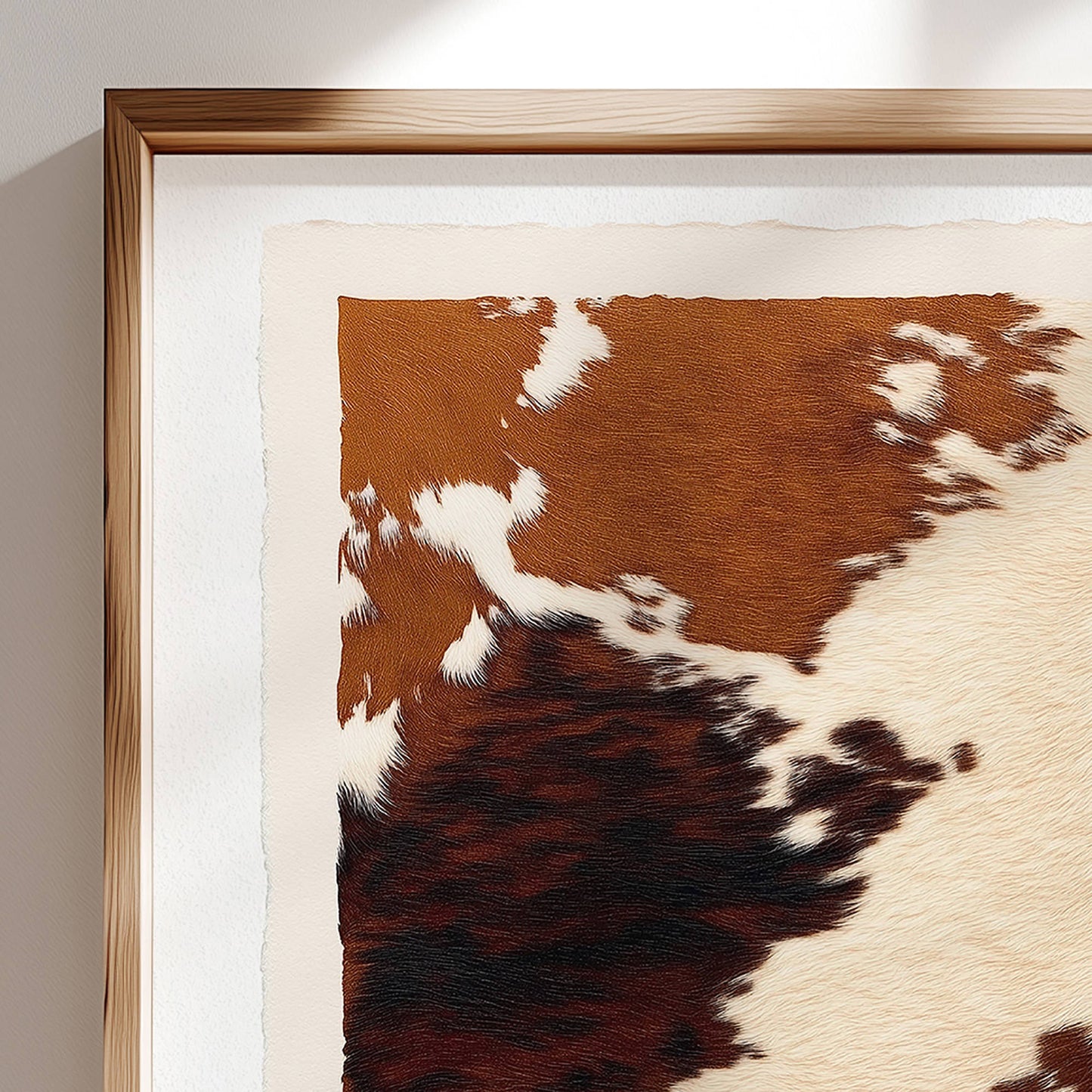 Southwestern Trendy Oil Painting Cow Fur Animal Pattern Prints Recycler Paper Relief Textures Mens Game Printable Wall Art Digital Poster Man cave 