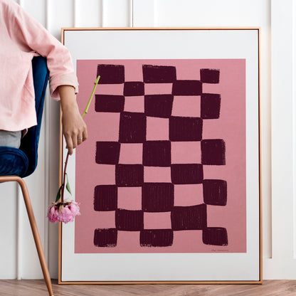 Burgundy Pink Checkered Printable Wall Art Trendy Large Prints Living Contemporary Decor Mid Century Modern Preppy Room Decor Digital Poster girly wine femine 
laundry room decor, mens room decor, home office decor,
new home gift, home gift unique, self gift, house warming gift, housewarming gift, thank you gift, heirloom gift, long distance gift, gift for husband, thinking of you gift, new job gift, girlfriend gift, gift for boyfriend, gift for her friend, anniversary gift, teacher appreciation gift