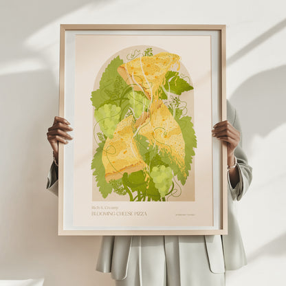 Green yellow beige maximalist prints cheese pizza blooming grape plant printable wall art floral botanical modern kitchen dining room decor italian cuisine floral fast food digital poster retro vintage nature 
new job gift, reading nook, gift for her friend, &nbsp;retro dining area, powder room, kids playroom, creative studio, workspace, study room, girlfriend gift, gift for boyfriend, gift for her friend, teen room wall decor, anniversary gift, teacher appreciation gift, 50th birthday gift for women