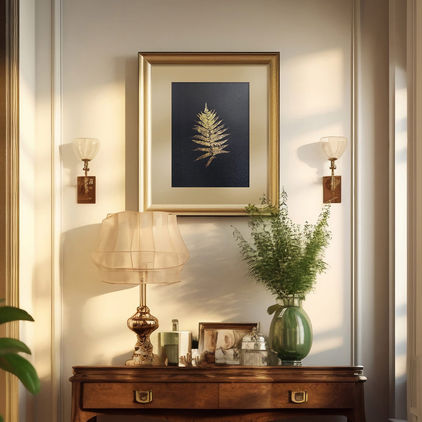 cottagecore wall art gold fern plant monotype print botanical decor original artwork printmaking housewarming gift one of a kind living room nature lover gift farmhouse hostess rustic minimalist relief textured bedroom farm grandmother gift wife daughter big sister gift sister girlfriend new home nature cottage core foraged farm chateaucore modern kitchen laundry entryway decordried nature lover gift home office contemporary unique gift ideas earth tones shelf decoration