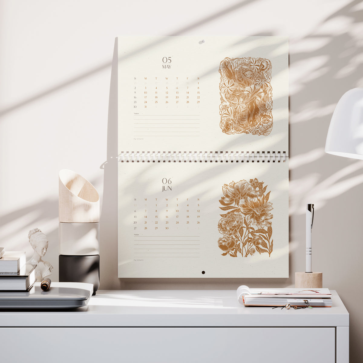 2027 wall printable calendar floral lino prints ochre color monthly botanical wall decor illustrated calendar 11x17in modern kitchen farmhouse wall decor christmas present instant download hydrangea mushroom rose sunflower magnolia snake bellflower flower peonies birds flowers vintage linocut instant xmas botanical digital bedroom new year Cottagecore large hostess coworker homeowner friend nature rustic farmhouse mother grandmother sister self wife women farm girlfriend godmother gift for her