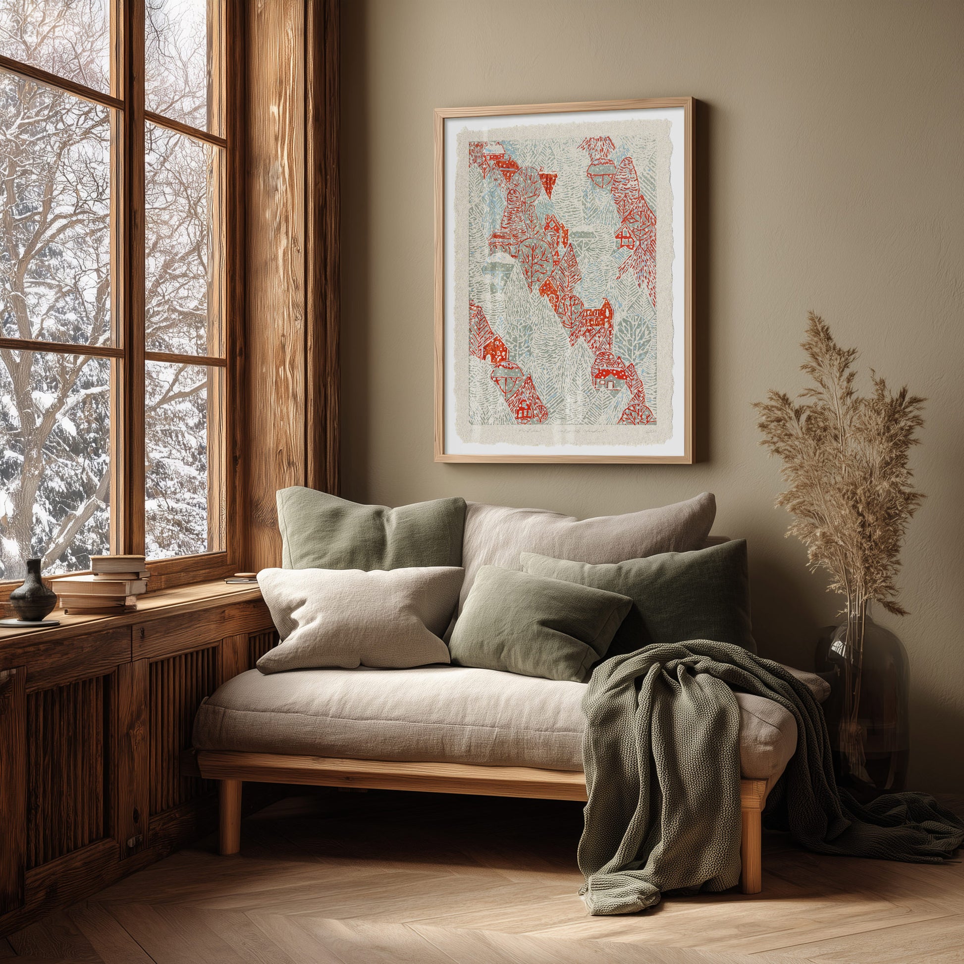 Retro Winter Forest Snow Red House Village Printable Linocut Prints Christmas Festive Toddler Reading Nook Wall Art Decor Digital Poster
wall hanging, Vintage art, unique wall art, trendy wall art, downloadable art, teacher appreciation gift, sister in law gift, shelf decor, self gift, creative workspace, rustic, Retro, retirement gift, contemporary, scandinavian, digital download, realtor closing gift, she shed gifts, Woodland fairytale, plant lover gift, neutral earth tones, illustration, office wall 