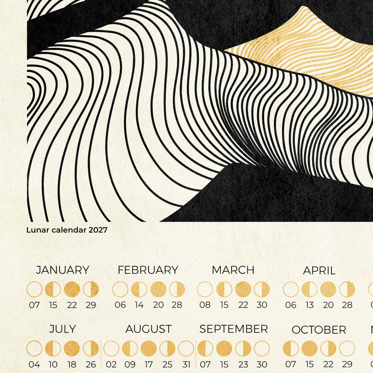 phases chart abstract landscape lines mountains gold moon prints digital poster printable wall art bedroom home office decor INSTANT DOWNLOAD christmas gift ideas moon phases 2027 lunar calendar poster vintage gold printable wall art bohemian boho modern living room digital poster contemporary lines landscape aesthetic large home office housewarming gift new home gift downloadable geometric dining bathroom dorm laundry mom mother grandmother sister self gift wife women new appartment