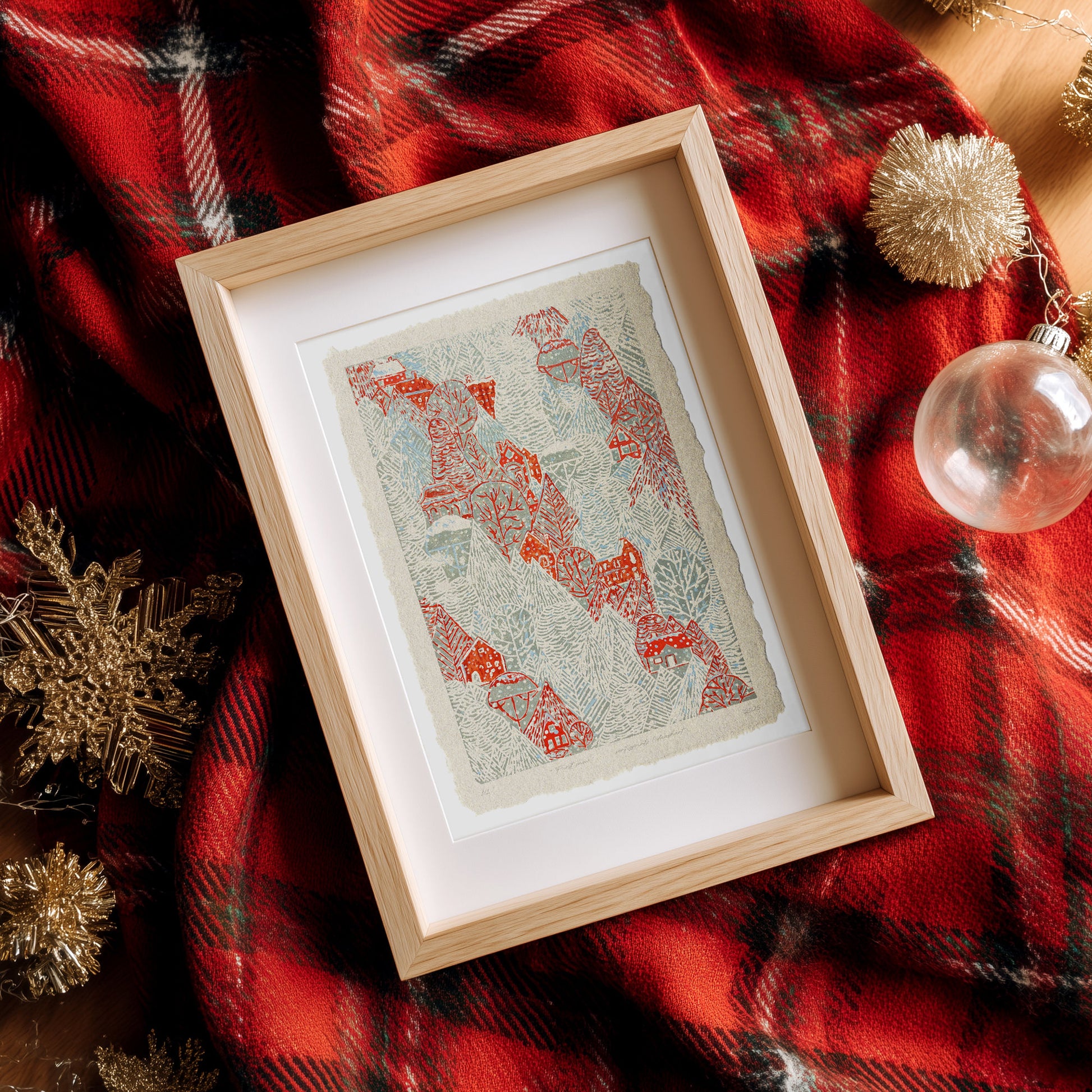 retro winter gray forest snow red house village printable wall art large linocut prints christmas festive toddler reading nook digital poster funny lino fine art linogravure staircase guest room decor downloadable kids master bedroom rustic christmas instant download lovers present farm dining room holiday season foraged self gift affordable nature thank you mom aesthetic home office housewarming moody dorm laundry mom mother grandmother sister wife women hostess girlfriend xmas kitchen entryway