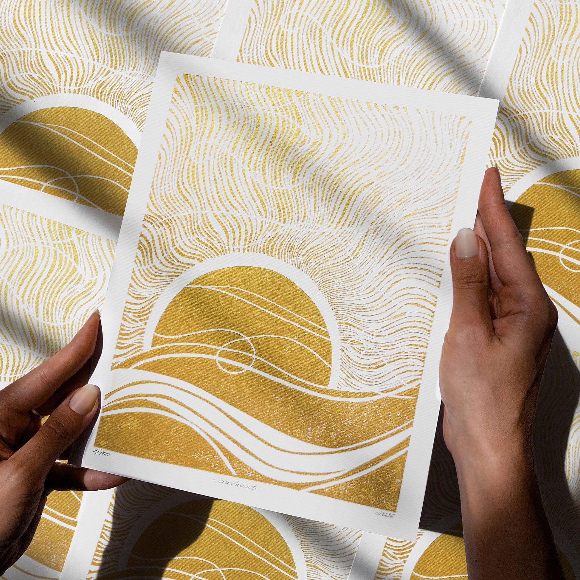 Gold Boho Sun 8x10 Sunset Desert Landscape Linocut Print Original Artwork Living Bedroom Reading Nook Wall Art Decor New Home Newlywed Gift
wall hanging, hand carved, Vintage art, unique, trendy, downloadable art, self gift, creative workspace, rustic, Retro, retirement gift, home office contemporary, scandinavian, digital download, realtor closing gift, artwork, handprint, plant lover gift, neutral earth tones, illustration, office wall decor, bedroom, niece gift from aunt, line dancer prints, Summer wall 